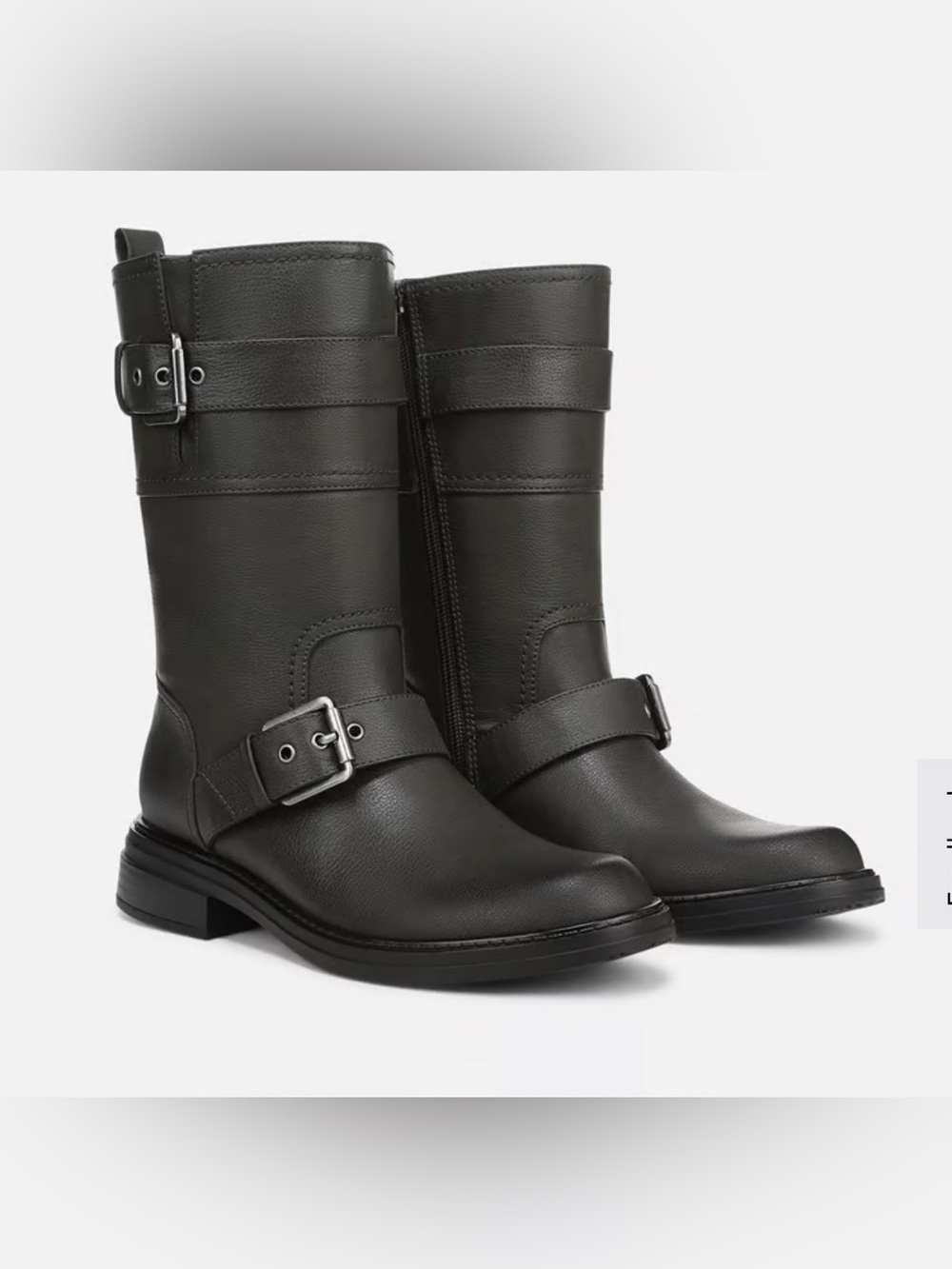 Naturalizer LaToya Steel Gray Moto Boot Women’s 6.5 Girl’s 5Y